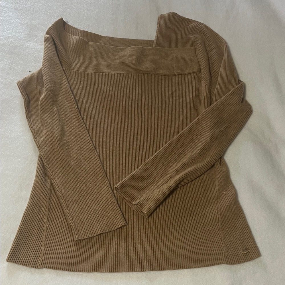 Women's Donna Karan Ny Large Brown Sweater